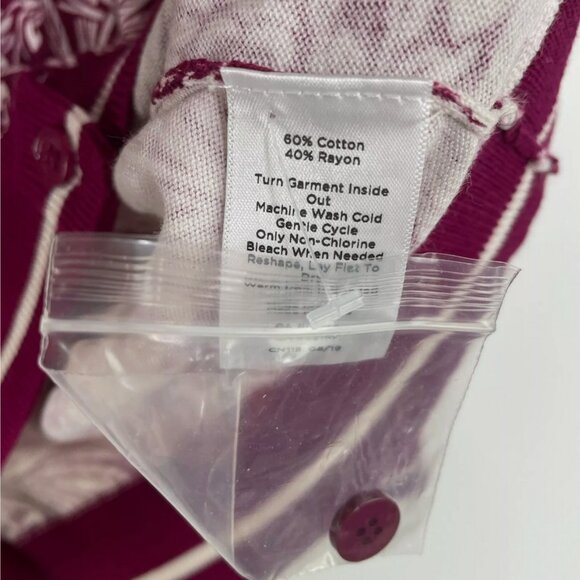 NWT Talbots Plus Pettie CHARMING CARDIGAN -LEAFY VINES Sz Petite 1X - Picture 6 of 6